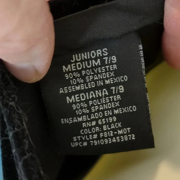 No Boundaries Black Velvet Yoga Style Pants - Picture 7 of 9